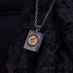 Arapça Hiç İşlemeli Gümüş Cevşen Kolye Z3023 - Thumbnail