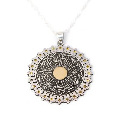 Fatiha Suresi Madalyon 925 Ayar Gümüş Kolye